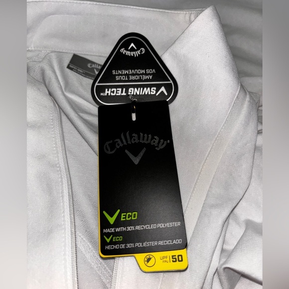 NEW Callaway Golf Jersey Swing Tech 1/4 Zip Women L High Neck Top - Picture 6 of 9